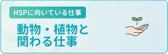 動物・植物と関わる仕事
