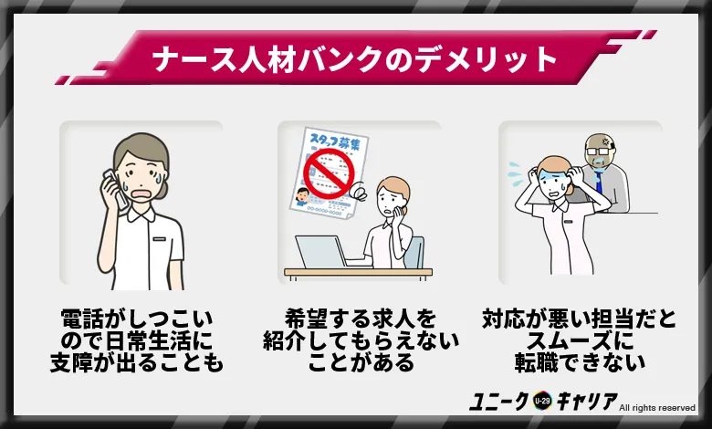 ナース人材バンク デメリット